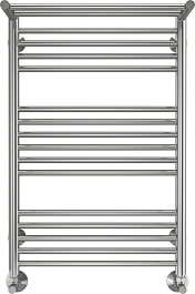 Terminus Полотенцесушитель водяной Аврора П16 500x800 с полкой хром – фотография-1