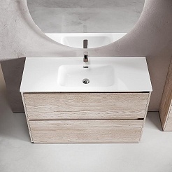 Sancos Тумба с раковиной Libra Floor 120 дуб галифакс натуральный раковина Element 121 CN7006 – фотография-2