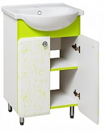 Runo Мебель для ванной Капри 55 салатовая – фотография-4