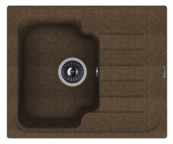 Florentina Мойка гранитная Таис 615 с крылом коричневый – фотография-1