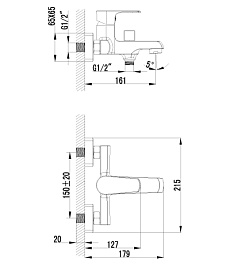 Lemark Смеситель "plus Factor LM1612C" для ванны – фотография-2