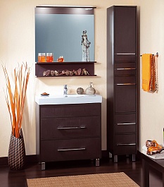 Бриклаер Тумба с раковиной Чили 80 венге – фотография-2