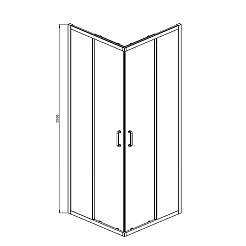 Aquatek Душевой уголок Ария 90x90 AQ ARI KV 09020GM профиль оружейная сталь, стекло прозрачное – фотография-7