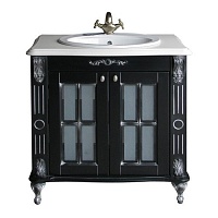 Атолл Тумба для умывальника Александрия 85 K черная