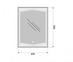 BelBagno Зеркало SPC-LNS-600-800-LED-TCH – фотография-2