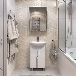 Vigo Тумба с раковиной Turin 45 белая – фотография-8