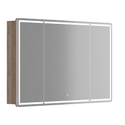 Sancos Зеркало-шкаф Mirror 120 с подсветкой MI120EG дуб галифакс натуральный – фотография-1