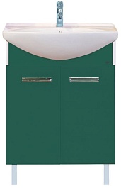 Misty Тумба с раковиной Джулия 65 зелёная – фотография-1