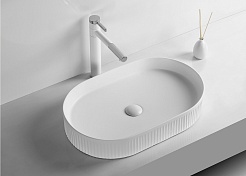 Ceruttispa Раковина накладная 58 CR8009 белая – фотография-2