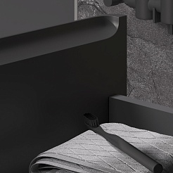 Equil Тумба под раковину Eltoro 80 2 ящика напольная черный софт – фотография-7