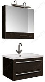 Aquanet Зеркальный шкаф "Нота/Тоника 75" венге – фотография-2