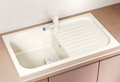 Florentina Мойка гранитная Арона 860 с крылом жасмин – фотография-2