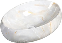 SantiLine Раковина накладная 47.5 SL-7028 серая под мрамор – фотография-1