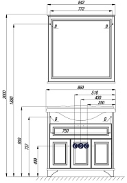 Акватон Зеркало для ванной "Идель 85" дуб белый – фотография-3