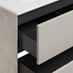 Акватон Мебель для ванной Сохо 75 подвесная слэйт/галька серая – фотография-7