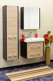 Sanflor Зеркало-шкаф Ларго 80 R венге/швейцарский вяз – фотография-2