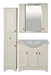 Misty Зеркало-шкаф для ванной Лувр 85 слоновая кость – фотография-3