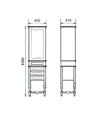 Атолл Шкаф-пенал "Флоренция" ivory old – фотография-2
