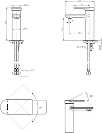 Bravat Смеситель для раковины Eddie F1369402BW-ENG черный – фотография-2