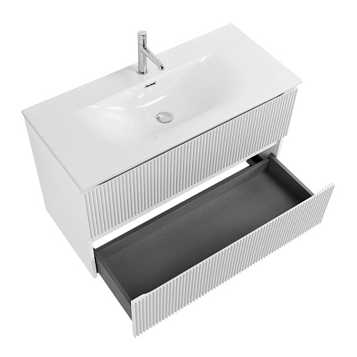 BelBagno Тумба под раковину Uno 100 подвесная Bianco Opaco – фотография-8