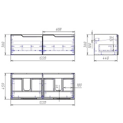 Owl 1975 Мебель для ванной Hella 120 – фотография-6