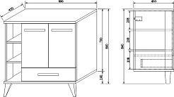 Sanflor Мебель для ванной Ингрид 80 R – фотография-2