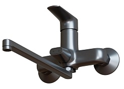 Mixline Смеситель для ванны и раковины 35k ML14-02GR графит – фотография-2