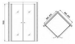 Gemy Душевой уголок New Rockcoco S03172C – фотография-4