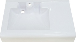 Misty Тумба с раковиной Амур 80/29 под стиральную машину белая – фотография-4