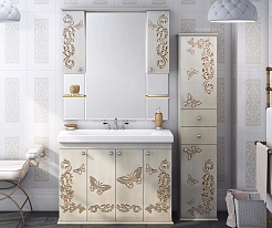 Misty Мебель для ванной Бабочка 120 бежевая патина – фотография-8