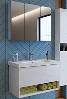 Dreja Мебель для ванной Perfecto 90 подвесная белая