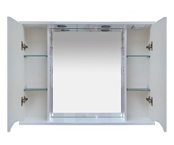 Misty Зеркало-шкаф Элвис 105 белая эмаль – фотография-3