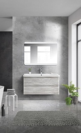 BelBagno Тумба с раковиной Albano 100 подвесная Rovere Vintage Bianco – фотография-7