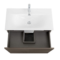 BelBagno Тумба с раковиной Uno mini 80 подвесная Бежевый матовый с раковиной BB-8099-3-80 – фотография-7