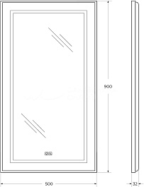 BelBagno Зеркало SPC-KRAFT-500-900-LED-TCH-WARM – фотография-10