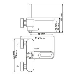 WasserKRAFT Смеситель Kammel 1801 для ванны – фотография-2