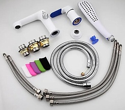 Frap Смеситель на борт ванны H34 F1134 белый/хром – фотография-2