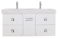 Водолей Тумба под раковину Астрид 120 белая с ящиками