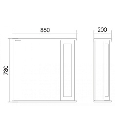 Атолл Мебель для ванной "Палермо 85" dorato витрина – фотография-3