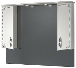 Какса-а Мебель для ванной Классик-Д 120 белый/серебро, подсветка – фотография-4