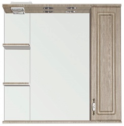 Style Line Зеркальный шкаф Олеандр-2 800/С, Люкс, карпатская ель – фотография-1