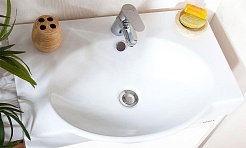 Бриклаер Тумба с раковиной Аргентина 65 белая – фотография-4