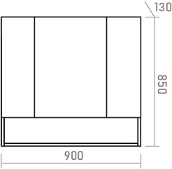Misty Зеркальный шкаф Мускат 90 дуб галифакс белый – фотография-6