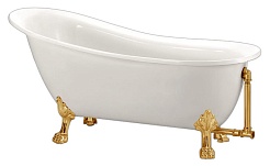 BelBagno Акриловая ванна BB06-1550-ORO, ножки BB-LEG-LION-ORO – фотография-1