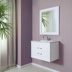 Атолл Мебель для ванной Валери 80 белая – фотография-2