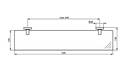 Ideal Standard Полка IOM матовое стекло – фотография-3