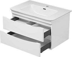 Misty Мебель для ванной Мираж 80 подвесная белая – фотография-7