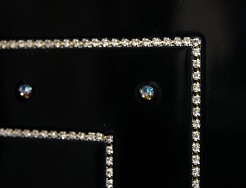 Misty Тумба с раковиной Bella 105 черная с кристаллами – фотография-4