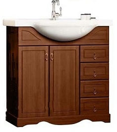 Opadiris Тумба с раковиной Карла 75 орех – фотография-1