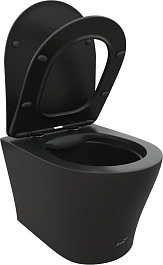 Ceruttispa Унитаз подвесной Adige Aria MB CT9246 черный матовый – фотография-2